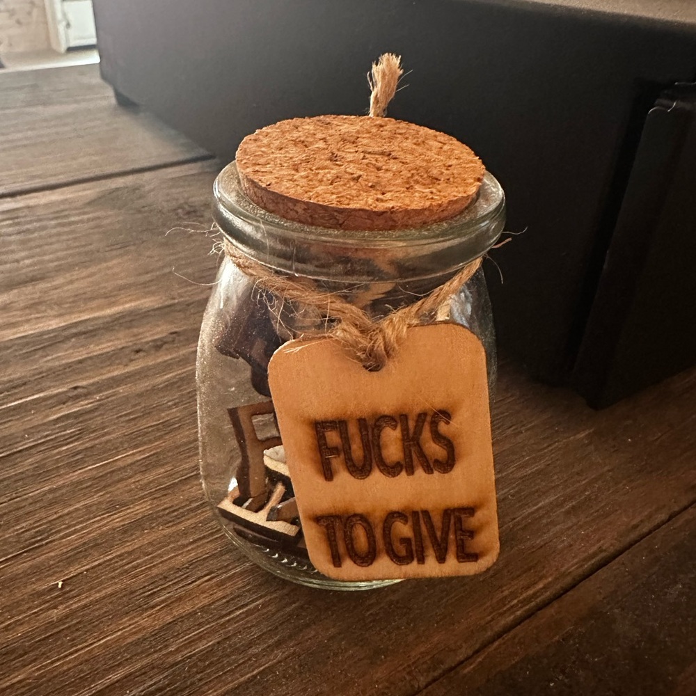 Rustic Humor Jar with Cork Lid